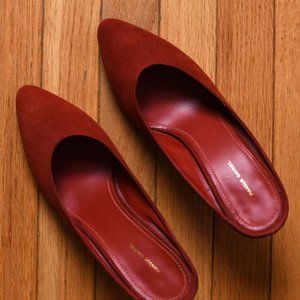Mansur Gavriel Red Suede Heels